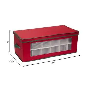 Large Christmas Ornament Storage Box - Holds 36 Ornaments