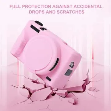 Pink Silicone Camera Case for Canon G7X Mark III