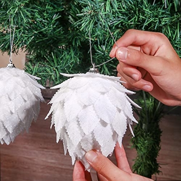 Elegant 4pc Christmas Ball Ornaments Set for Trees