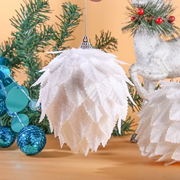 Elegant 4pc Christmas Ball Ornaments Set for Trees