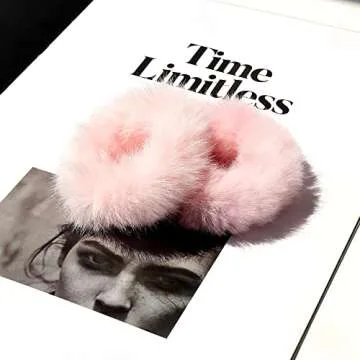 Chic Pink Fuzzy Scrunchies for Special Events