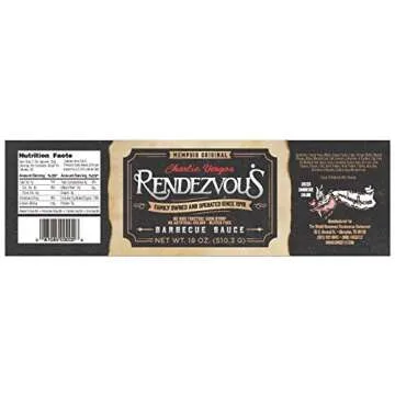 Charlie Vergos Rendezvous - Original and Hot BBQ Sauce Combo Pack (1lb 2oz (510g) Each)