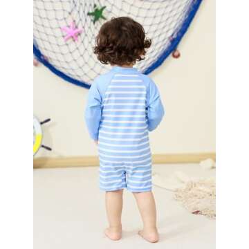 uideazone Baby Boys Long Sleeve Swimwear for Summer