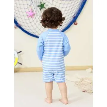uideazone Baby Boys Long Sleeve Swimwear for Summer