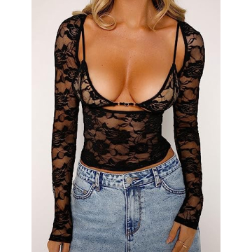 Stylish Sheer Y2k Crop Tops for Women - Comfortable & Chic