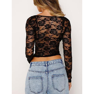 Stylish Sheer Y2k Crop Tops for Women - Comfortable & Chic