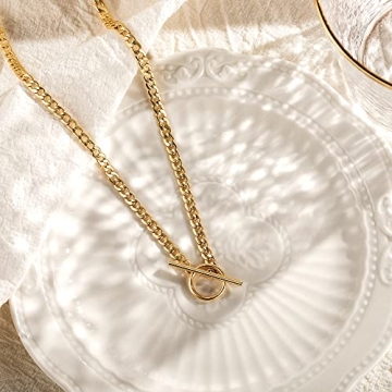 Dainty Gold Toggle Clasp Necklace - Chic Minimalist Jewelry for Women