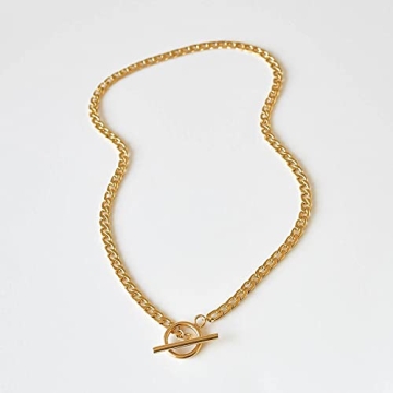 Dainty Gold Toggle Clasp Necklace - Chic Minimalist Jewelry for Women