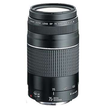 Canon EOS M50 Mirrorless Digital Camera (White) with EF 75-300mm III Lens, U3 Memory Card Bundle