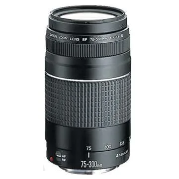 Canon EOS M50 Mirrorless Digital Camera (White) with EF 75-300mm III Lens, U3 Memory Card Bundle