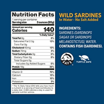Wild Planet Wild Sardines in Water, No Salt Added