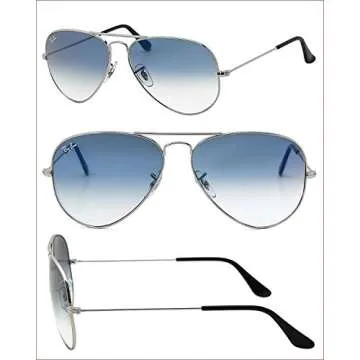 Stylish Ray-Ban RB 3025 Aviator Sunglasses with Gradient Lenses