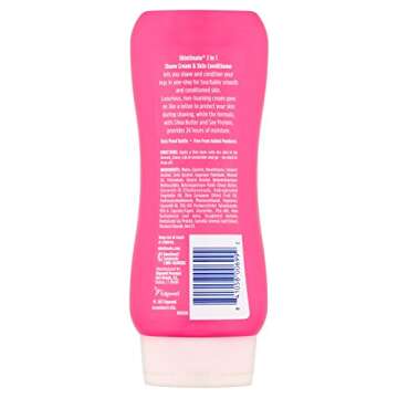 Skintimate 2-In-1 Moisturizing Shave Cream for Women with Skin Conditioner, Coconut Silk, 8 Oz, 3 Co...