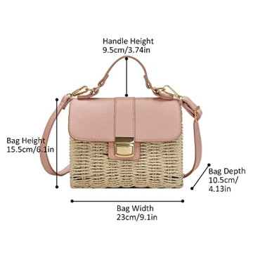 Stylish Straw Crossbody Bag for Women - Summer Essential