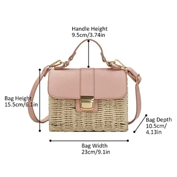 Stylish Straw Crossbody Bag for Women - Summer Essential