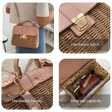 Stylish Straw Crossbody Bag for Women - Summer Essential