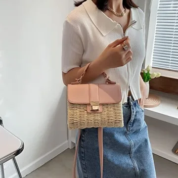 Stylish Straw Crossbody Bag for Women - Summer Essential