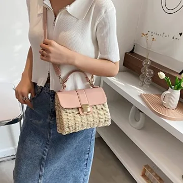 Stylish Straw Crossbody Bag for Women - Summer Essential