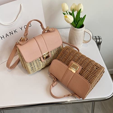 Stylish Straw Crossbody Bag for Women - Summer Essential