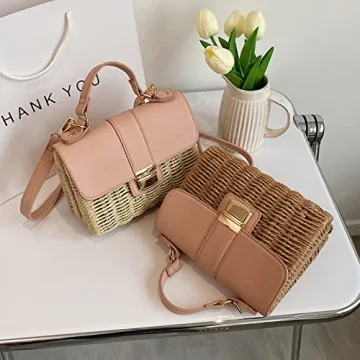 Stylish Straw Crossbody Bag for Women - Summer Essential