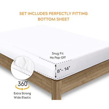 Premium Organic Cotton King Bed Sheets - Cooling Percale Weave