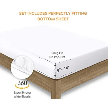 Premium Organic Cotton King Bed Sheets - Cooling Percale Weave