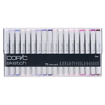 Copic Sketch 72pc Set E - Ultra-blendable Alcohol Markers