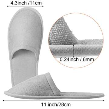 Geyoga 24 Pairs Disposable Guest Slippers for Home
