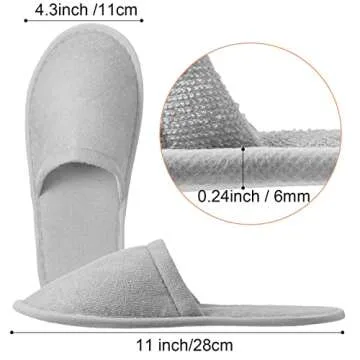 Geyoga 24 Pairs Disposable Guest Slippers for Home