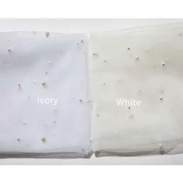 SWEETV 2 Tier Pearl Wedding Veil for Brides