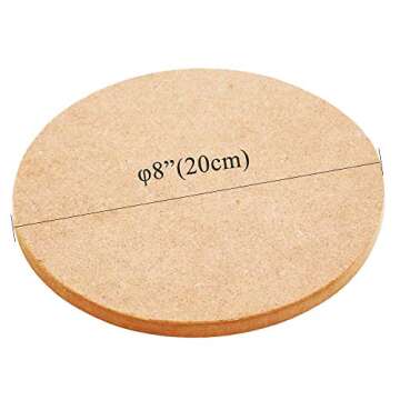 Huanyu 8" Diameter 1/4" Thick Round Fiberboard Pottery Wheel Bats Ceramic Art Drying Board Tool Hold...