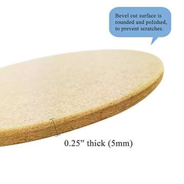 Huanyu 8" Diameter 1/4" Thick Round Fiberboard Pottery Wheel Bats Ceramic Art Drying Board Tool Holding Clay Board Balanced Bat for Use Spinning Clay & Making Ceramics