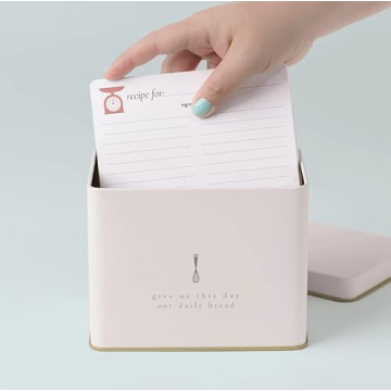 Elegant Recipe Tin in Cream for A Stylish Kitchen