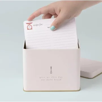 Elegant Recipe Tin in Cream for A Stylish Kitchen