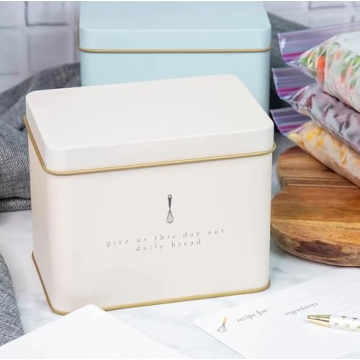 Elegant Recipe Tin in Cream for A Stylish Kitchen