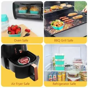 5oz Square Cupcake Pan With Lids 40 Pack,LNYZQUS Aluminum Foil Muffin Cups,Disposable Ramekins Mini Cake Brownie Baking Pans Jumbo Cupcake Liners Muffin Tin-Cyan Blue