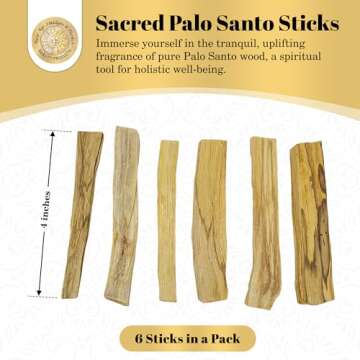 Sacred Palo Santo Wood Incense Sticks - New Age Smudges & Herbs | Harness 'Holy Wood' for Cleansing,...