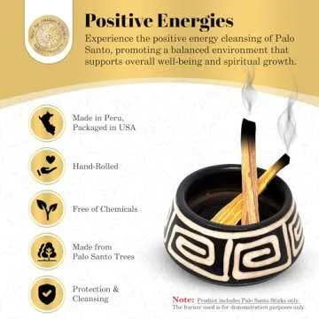 Sacred Palo Santo Wood Incense Sticks - New Age Smudges & Herbs | Harness 'Holy Wood' for Cleansing, Meditation & Energy | Ethically Sourced, Aromatic | 6 Premium Sticks for Spiritual Enrichment