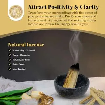 Sacred Palo Santo Wood Incense Sticks - New Age Smudges & Herbs | Harness 'Holy Wood' for Cleansing, Meditation & Energy | Ethically Sourced, Aromatic | 6 Premium Sticks for Spiritual Enrichment