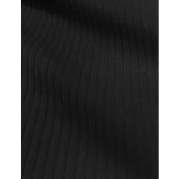 HeyNuts Zeal Longline Ribbed Sports Bras for Women, Medium Impact Wirefree Yoga Tank Tops Criss Cross Back Crop Tops Workout Bras Black M