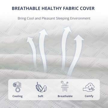 2 Inch Gel Memory Foam Mattress Topper Full Size, Cooling Bed Topper for Pressure Relief with Removable Breathable Soft Cover, CertiPUR-US Certified