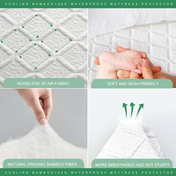 UNILIBRA Waterproof Queen Mattress Protector for Cooling Comfort