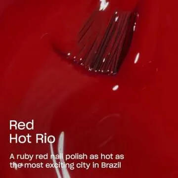 OPI Nail Lacquer Red Hot Rio Bright Red Vegan Polish