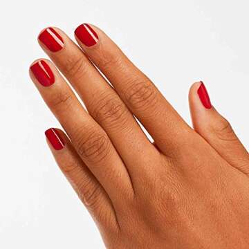 OPI Nail Lacquer Red Hot Rio Bright Red Vegan Polish