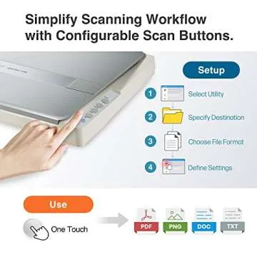plustek Large Format Flatbed Scanner OS 1180 - A3 / Tabloid/Legal Size scan, Up to 1200 DPI scan Resolution for Blueprints and Document. Design for Library, School and Soho, Support Mac and PC