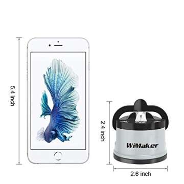 Wimaker Home Essential Knife Sharpeners - Knife Sharpening Stone Knife Sharpener Kitchen Knife Tool (Grey)