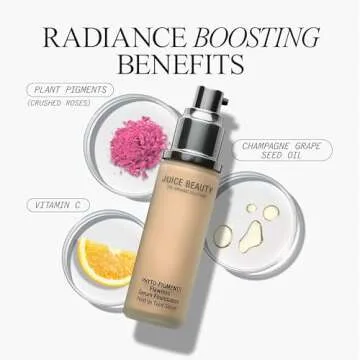 Juice Beauty Phyto-Pigments Flawless Serum Foundation - 10 Naked Beige - 30 mL - Medium-to-Full, Long-Lasting Coverage - Reduces Look of Wrinkles + Pores - Vegan, Cruelty Free