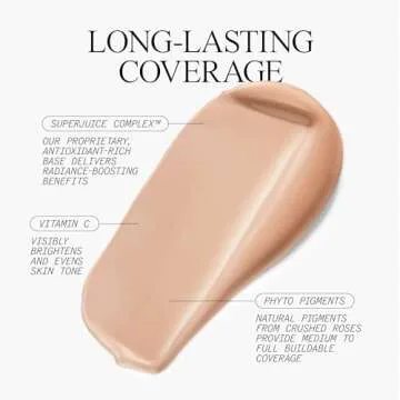 Juice Beauty Phyto-Pigments Flawless Serum Foundation - 10 Naked Beige - 30 mL - Medium-to-Full, Long-Lasting Coverage - Reduces Look of Wrinkles + Pores - Vegan, Cruelty Free