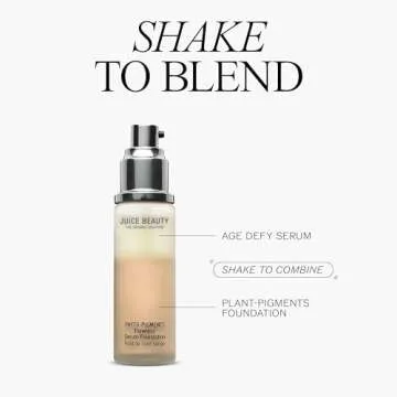 Juice Beauty Phyto-Pigments Flawless Serum Foundation - 10 Naked Beige - 30 mL - Medium-to-Full, Long-Lasting Coverage - Reduces Look of Wrinkles + Pores - Vegan, Cruelty Free