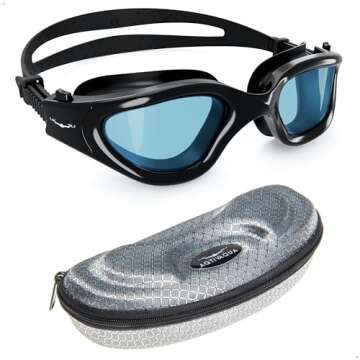 AqtivAqua Swim Goggles Swimming Goggles for Adult Men Women Kids 6-14 Youth Girls Boys Childrens DX-...